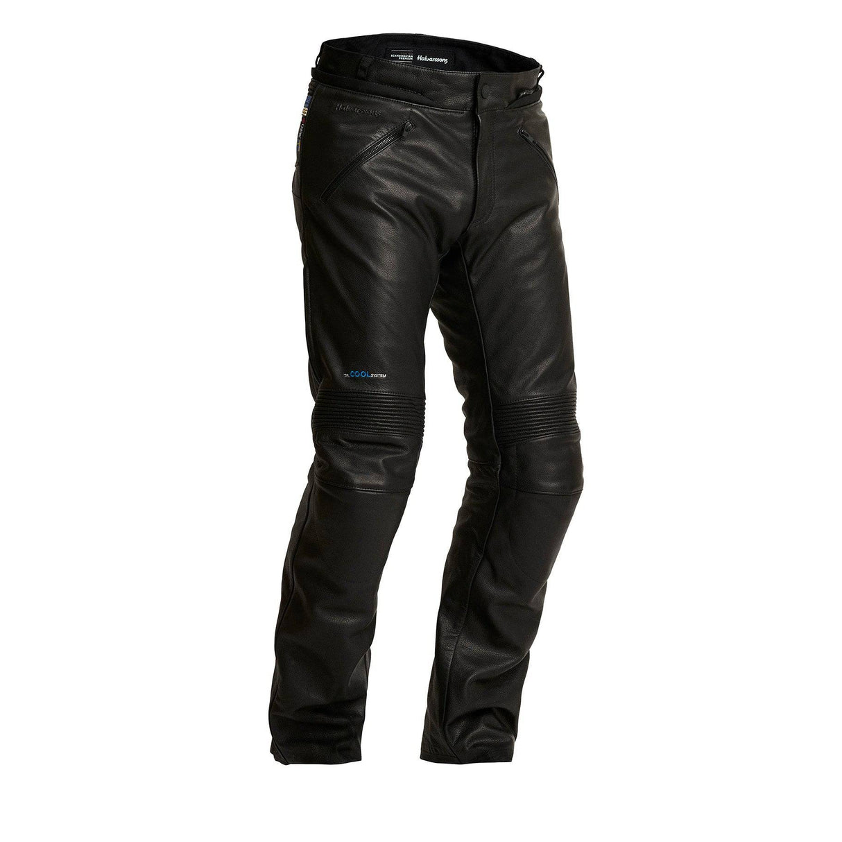 Schwarze Halvarssons Motorradhose Rinn Tourenhose aus strapazierfähigem Material mit protektoren für sicheren Motorradausflug