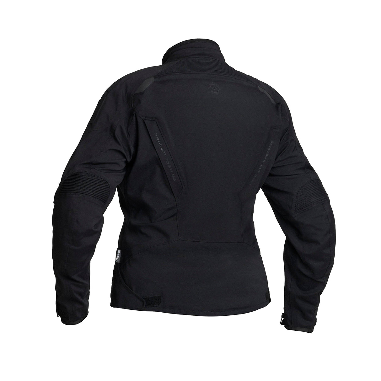 Schwarze Damen Motorradjacke Jolen von Halvarssons, Adventure Jackenstil mit robustem Material, sichtbare Taschen und reflektierende Details