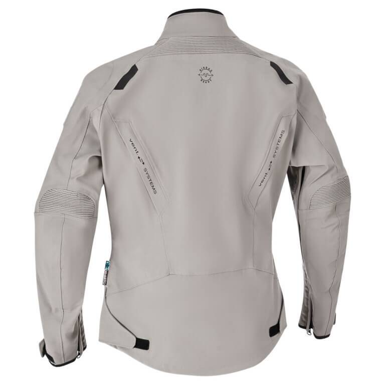 Damen Textiljacke Jolen von Halvarssons in Grau, Rückansicht, wetterfeste Jacken-Adventure für Damen