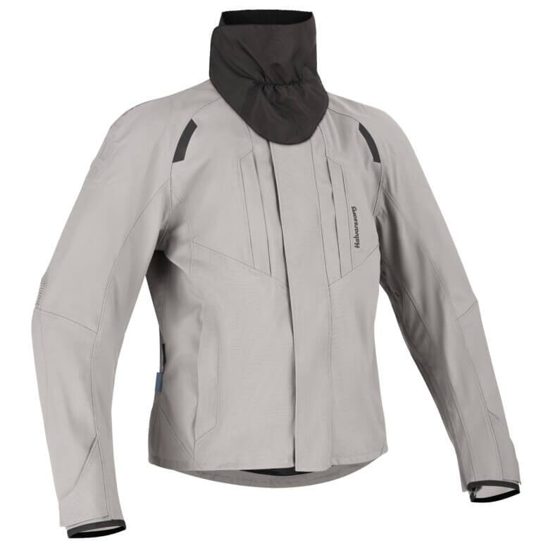Halvarssons Motorradjacke Naren Grau, robuste Adventure-Jacke mit Kragen und reflektierenden Details, für Motorradfahrten geeignet