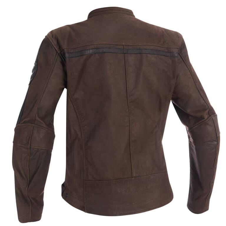 Halvarssons Lederjacke Sandtorp Braun, klassische braune Jacke aus Leder, Ansicht von hinten, hochwertiges Material und stilvolles Design