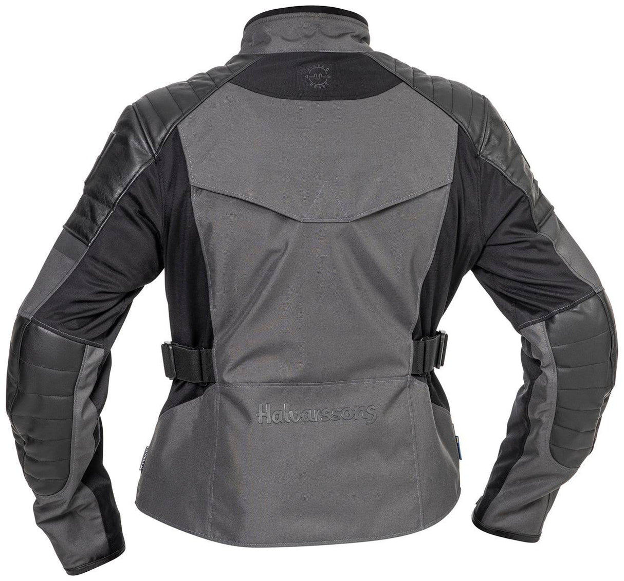 Damen Textiljacke Solberg von Halvarssons in Dunkelgrau und Schwarz, Tourenjacke mit atmungsaktivem Material und reflektierenden Details
