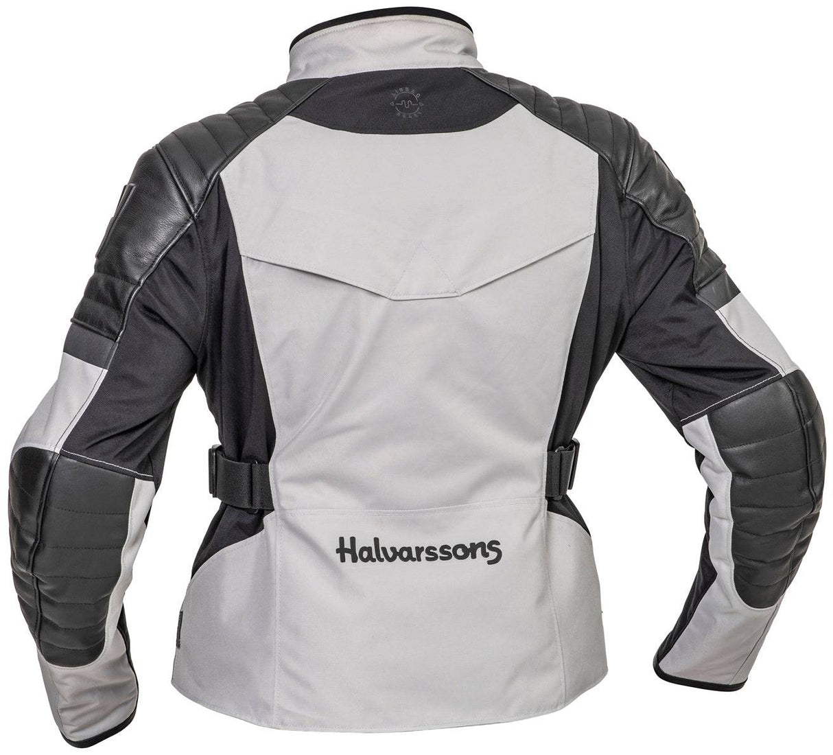 Halvarssons Damen Tourenjacke Solberg in Hellgrau und Schwarz, textiles Material, Reißverschluss, reflektierende Details