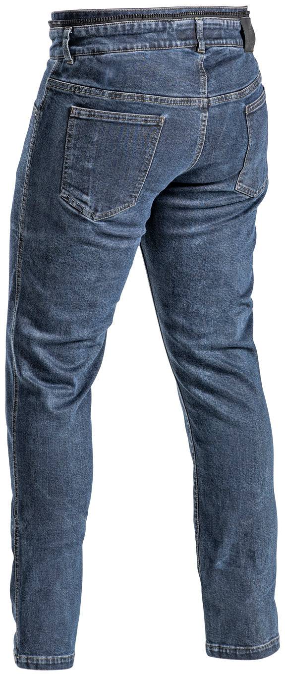 Motorradjeans Rogen Blau von Halvarssons, robuste Hosen-Touring mit reflektierenden Details und verstärkter Passform.