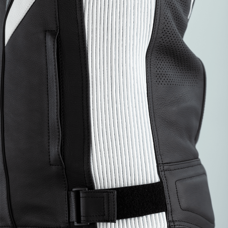 RST Sabre Airbag Lederjacke - Schwarz/Weiß