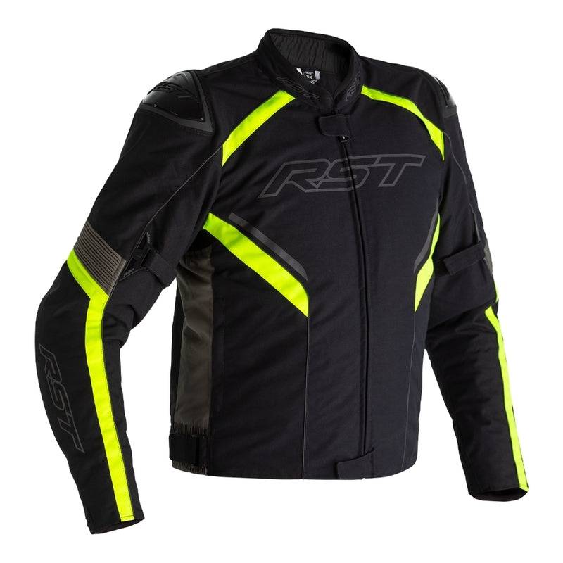 RST Sabre Airbag Textil-Motorradjacke - Schwarz/Grau/Fluo Gelb