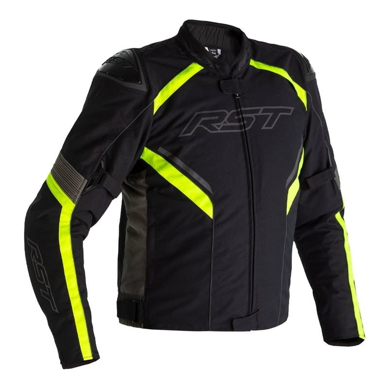 RST Sabre Airbag Textil-Motorradjacke - Schwarz/Grau/Fluo Gelb