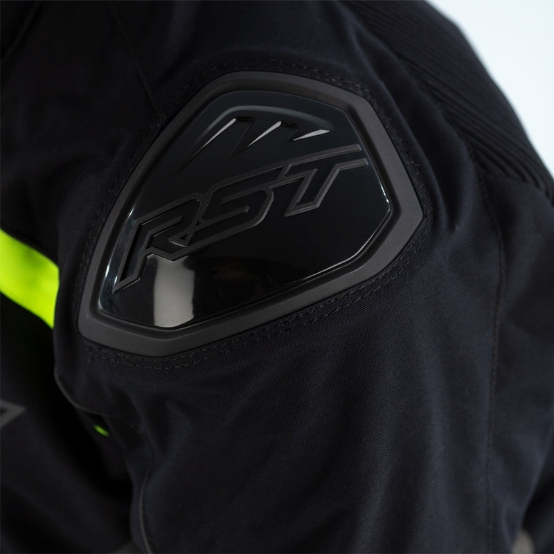 RST Sabre Airbag Textil-Motorradjacke - Schwarz/Grau/Fluo Gelb