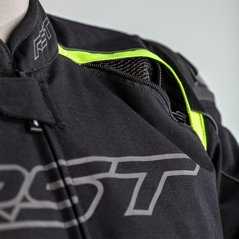 RST Sabre Airbag Textil-Motorradjacke - Schwarz/Grau/Fluo Gelb