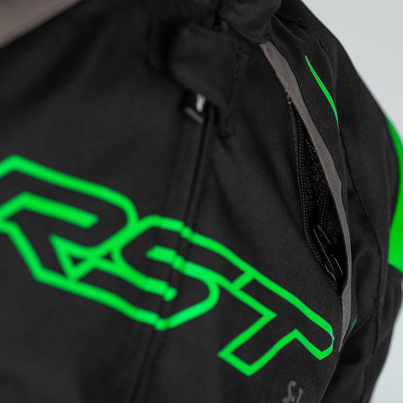RST S-1 Motorradjacke Textil Schwarz/Grau/Fluo Grün