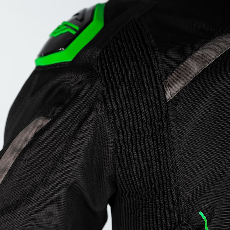 RST S-1 Motorradjacke Textil Schwarz/Grau/Fluo Grün