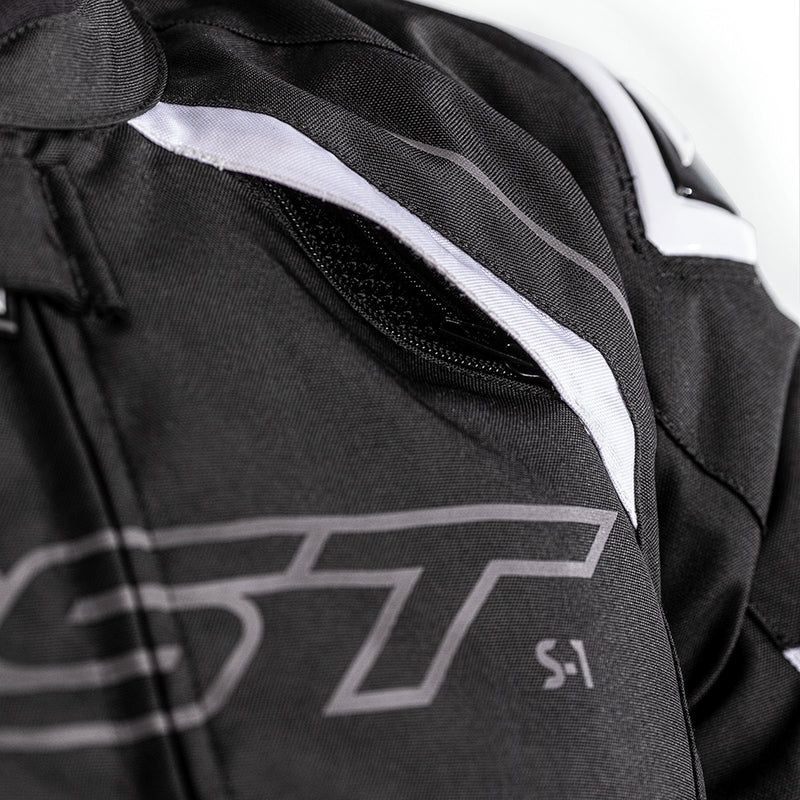 RST S-1 Motorradjacke Textil Schwarz/Weiß