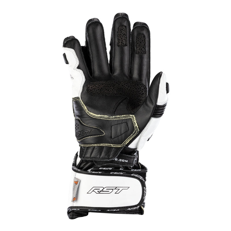 RST TracTech Evo 4 Leder Motorradhandschuhe - Weiß/Schwarz