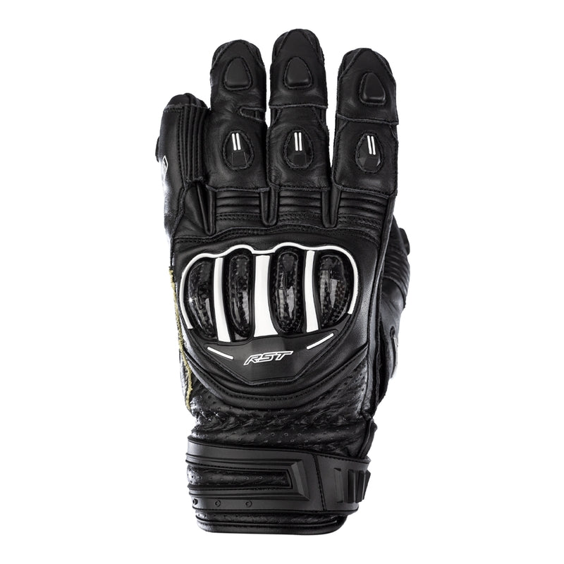 RST TracTech Evo 4 Short Leder Motorradhandschuhe Schwarz