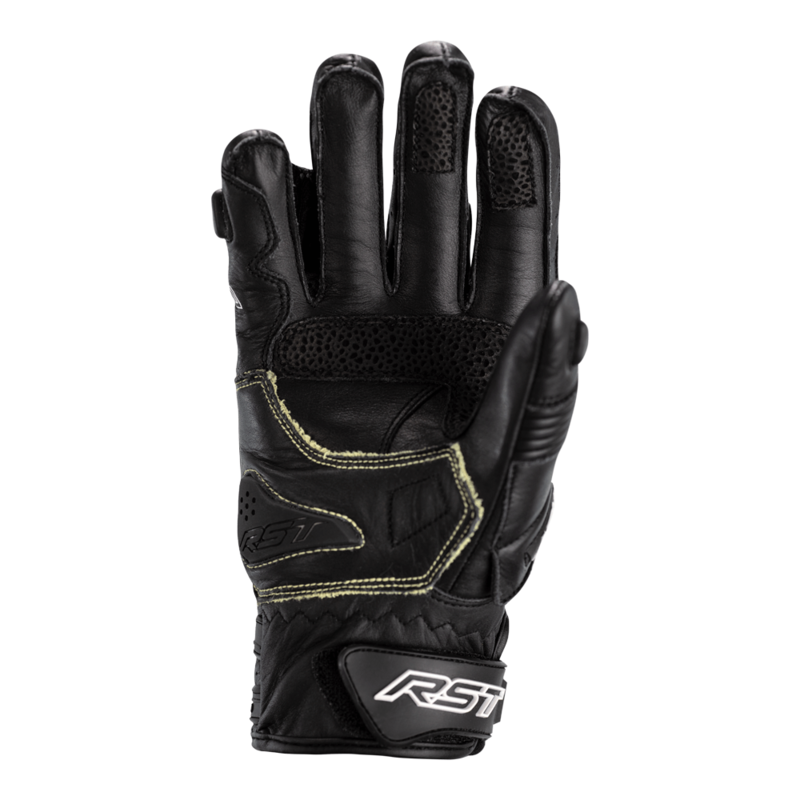 RST TracTech Evo 4 Short Leder Motorradhandschuhe Schwarz