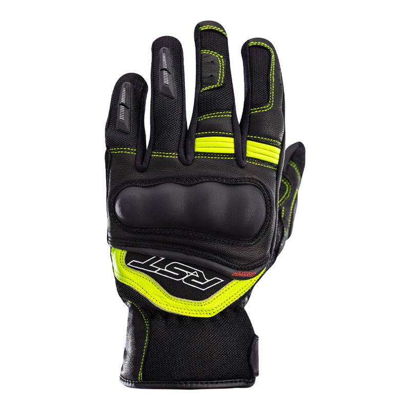 RST Urban Air 3 Mesh Motorradhandschuhe aus Textil und Leder in leuchtendem Gelb mit Gel-Polsterung, atmungsaktiv und bequem