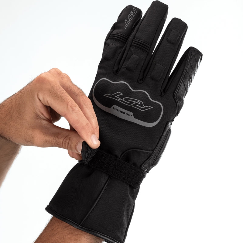 RST Axiom Wasserdichter Motorradhandschuhe Textil/Leder Schwarz