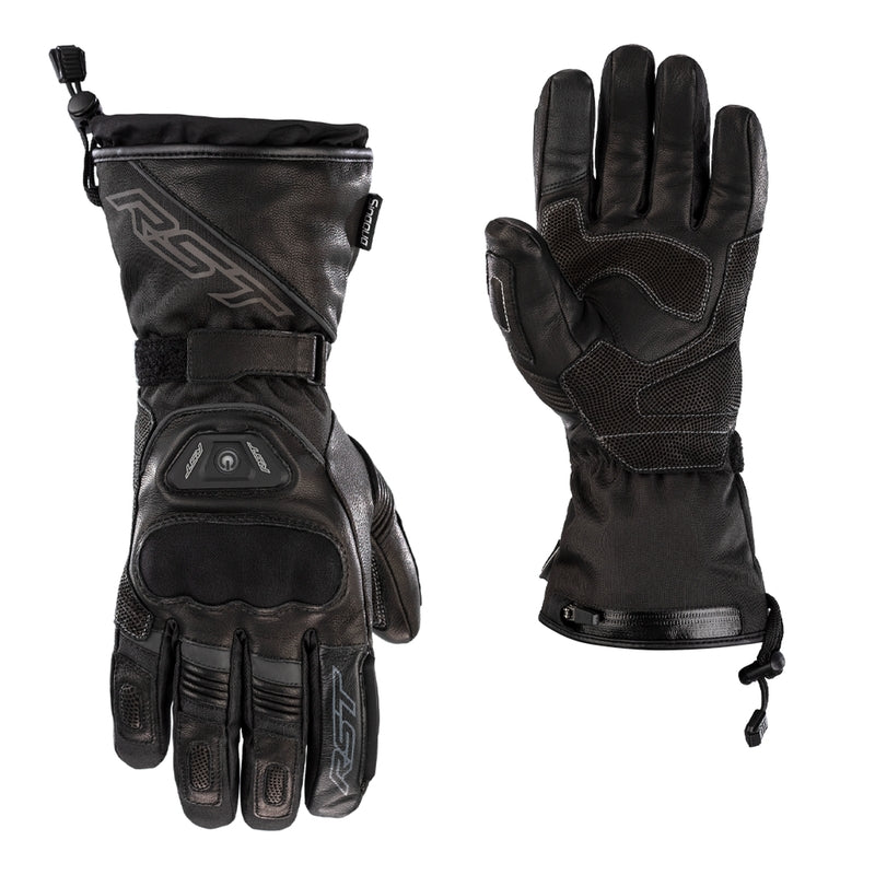 RST Paragon 6 Heated Wasserdichte Motorradhandschuhe Leder/Textil Schwarz
