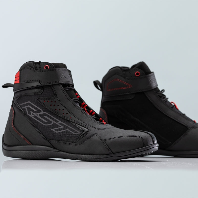 RST Frontier Motorradstiefel Schwarz/Rot Damen