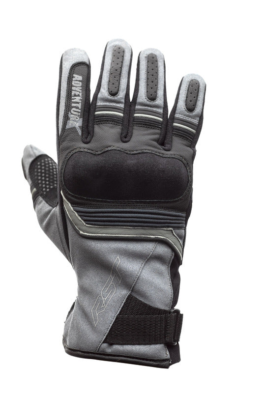 RST Adventure-X CE Leder Motorradhandschuhe Grau