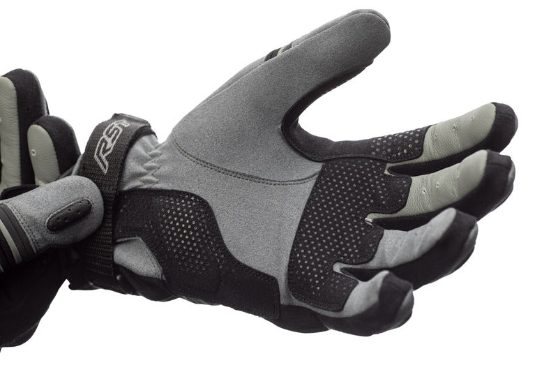 RST Adventure-X CE Leder Motorradhandschuhe Grau
