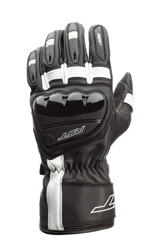 RST Pilot CE Leder Motorradhandschuhe Schwarz/Weiss