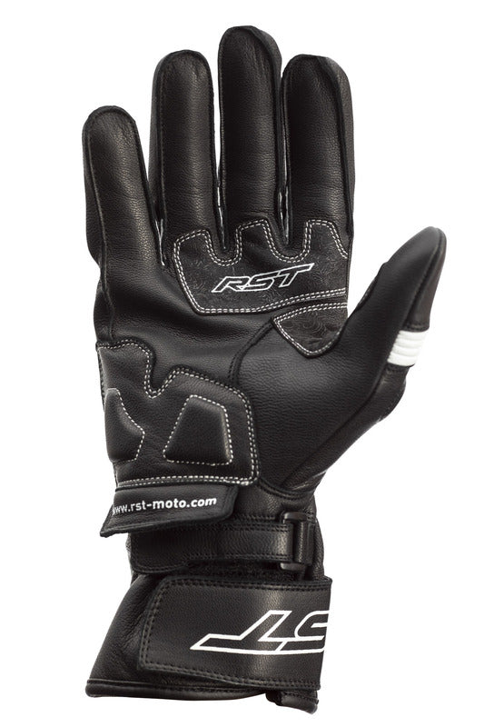 RST Pilot CE Leder Motorradhandschuhe Schwarz/Weiss