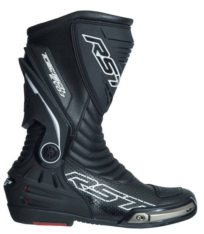 Schwarze RST TracTech Evo 3 Sportstiefel für Racing, stabile Stiefel mit robustem Design und sportlicher Passform.