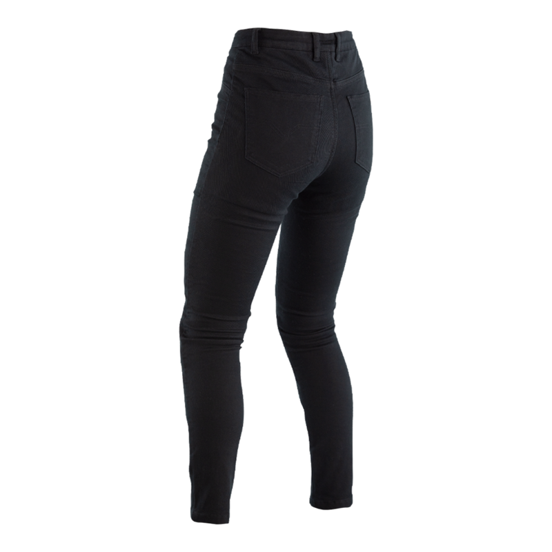 RST Jegging CE Verstärkte Damen Textil Motorradjeans - Schwarz Twill Kurzes Bein