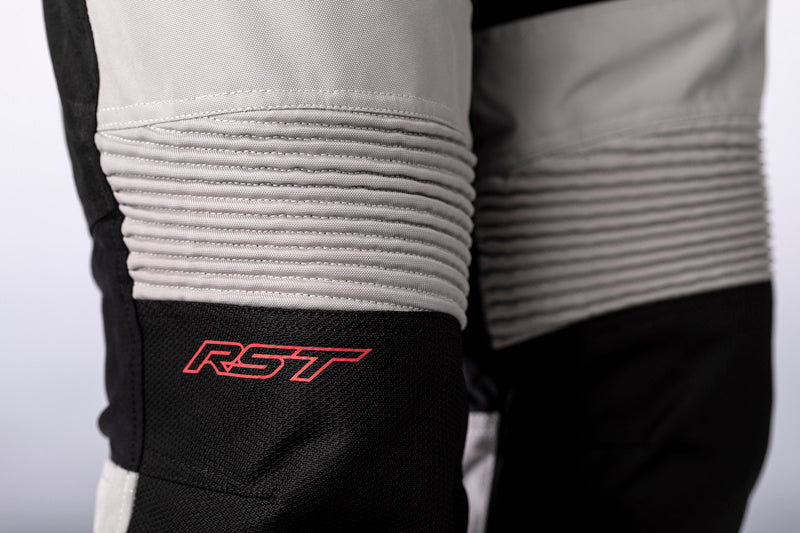 RST Endurance CE Textil-Motorradhose - Schwarz/Silber/Rot Kurze Motorradhosenbeine