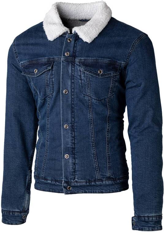 RST Sherpa Denim CE Textil-Motorradjacke - Blau