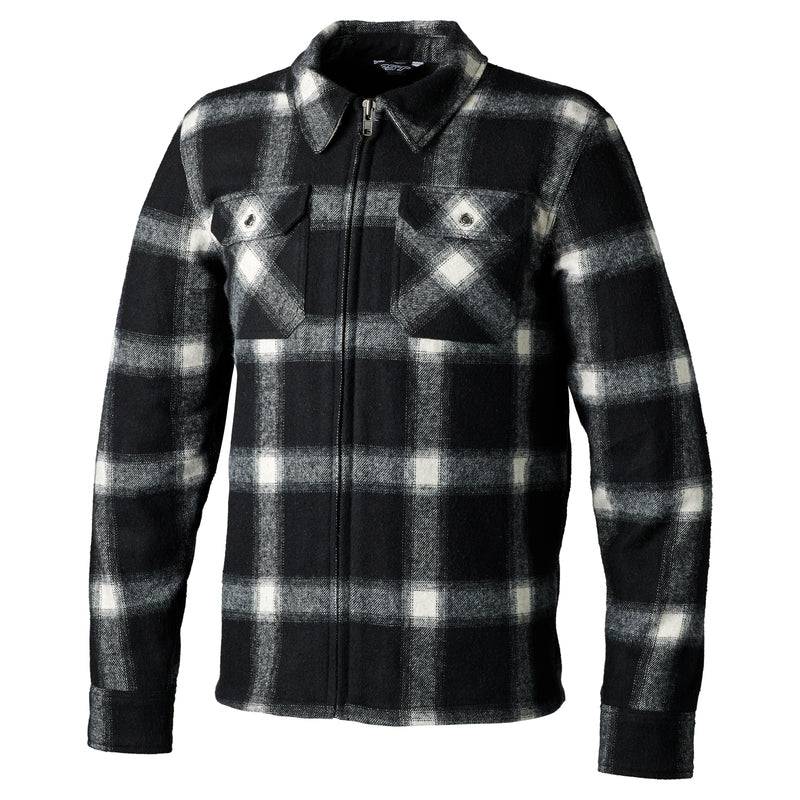 Schwarzes gebürstetes RST Textilhemd für Herren, urbane Jacken-Urban Kollektion, mit Reißverschluss und stylischem Design