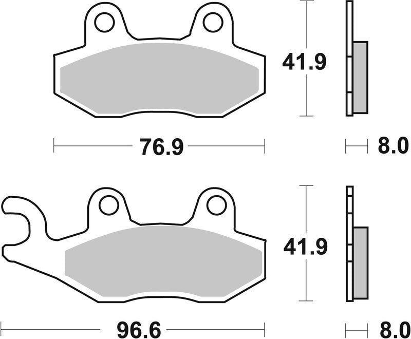 BREMB BRAKE PADS 07076XS SINTER METAL
