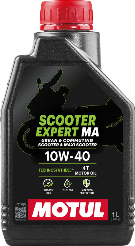 MOTUL Scooter Expert 4T Motorenöl 10W40, 1 Liter, speziell für Scooter-Motoren, flüssiges 4-Takt-Öl in einer Flasche