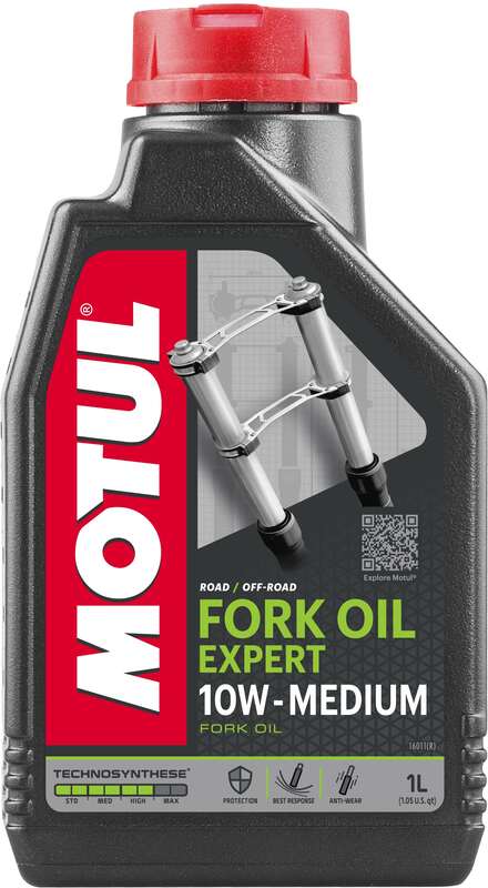 MOTUL Expert Gabelöl 10W, 1 Liter, hochwertiges Gabelöl für Fahrrad- und Motorräder, in 800x800 Bild.
