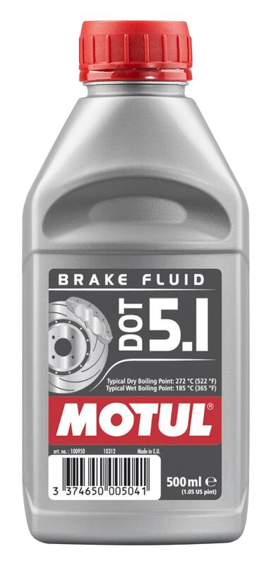 MOTUL DOT 5.1 Bremsflüssigkeit in 500ml Flasche, hochleistungsfähige Bremsflüssigkeit für sichere Fahrzeugbremsen