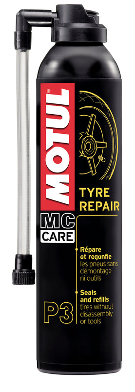 Motul MC Care P3 Pannenspray in 300ml Sprayflasche, geeignet für schnelle Reifenreparaturen und Pannenhilfe