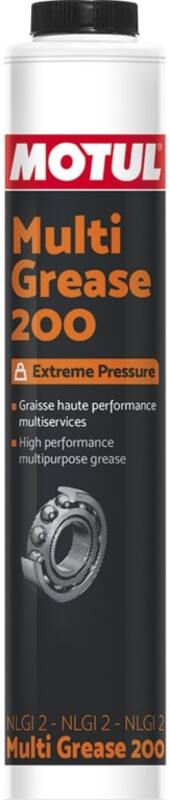 MOTUL Top Grease 200 Mehrzweckfett in 400g Tube, vielseitiges Schmierfett für verschiedene Anwendungen, sichtbare Tube mit rotem Fett