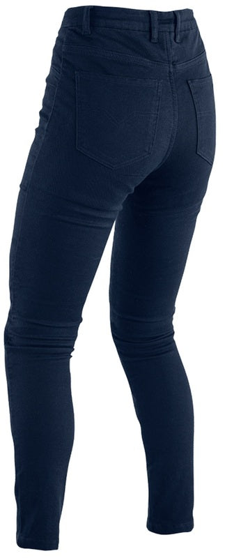 Rostreifer Damen-Motorradjeans von RST, verstärkte Jeanshose aus Textil in Blau mit Motorrad-Design, für sicheren Sitz.