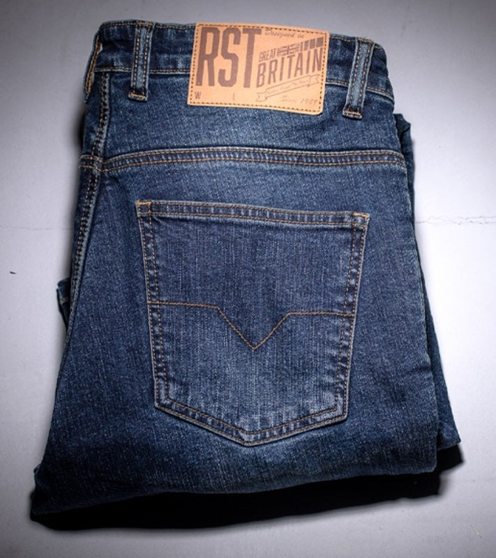RST Single Layer Verstärkte Motorradjeans Denim Blau