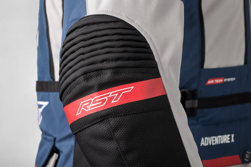 RST Pro Series Adventure-X CE Textil Damenjacke - Silber/Blau/Rot