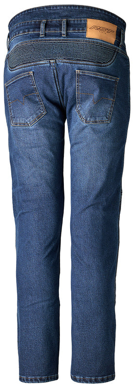 RST Tech Pro CE Textiljeans, Herren-Jeans in mittlerem Blau, Denim, strapazierfähig und bequem, frontal aufgenommen.