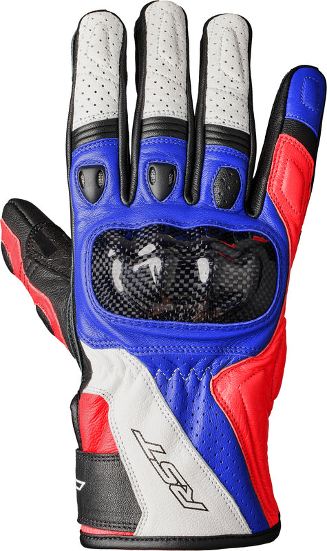 RST Stunt 3 Motorradhandschuhe - Rot/Weiß/Blau