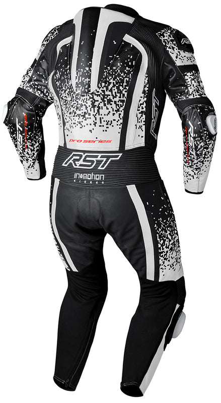 RST ProSeries EVO CE Airbag Motorrad Lederkombi-Camo Weiss/Schwarz