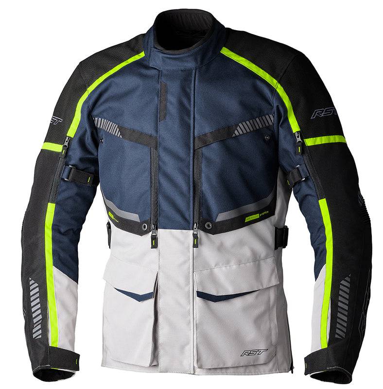 RST Maverick EVO CE Textil-Motorradjacke Herren - Navy/Silber