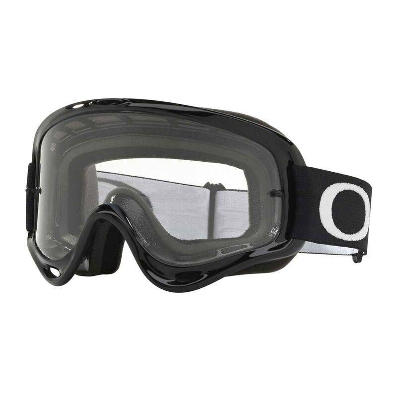 OAKLEY O Frame XS MX-Brille in Schwarz mit klarem Glas, Schutzbrille für Motocross, robuste und bequeme Passform