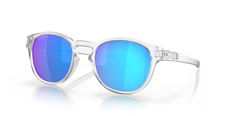 OAKLEY Latch Sonnenbrille Matte Clear - Prizm Sapphire Polarized Gläser