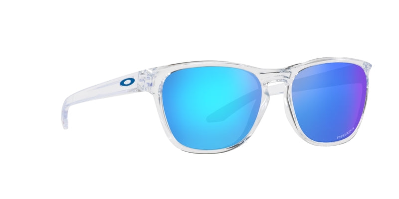 OAKLEY Manorburn Sonnenbrille - Prizm Sapphire polarisierte Gläser, polierter klarer Rahmen