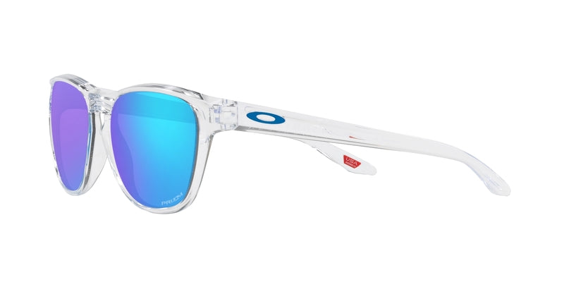 OAKLEY Manorburn Sonnenbrille - Prizm Sapphire polarisierte Gläser, polierter klarer Rahmen