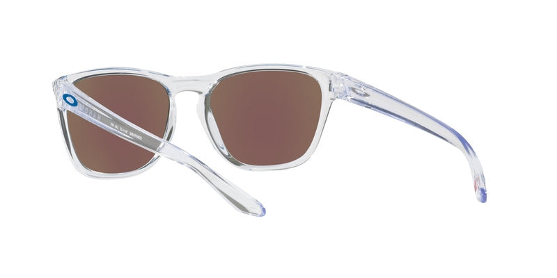 OAKLEY Manorburn Sonnenbrille - Prizm Sapphire polarisierte Gläser, polierter klarer Rahmen